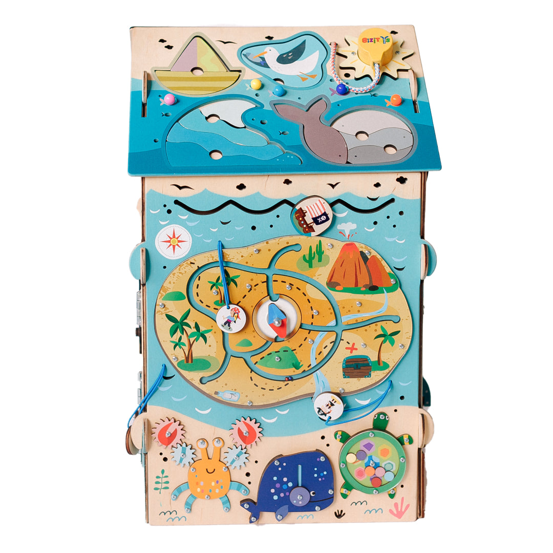 Wooden Busy Board Pirate