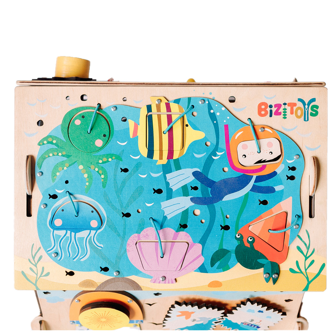 Wooden Busy Board Pirate