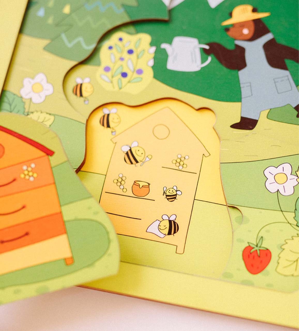 Wooden Toddler Puzzle 3-in-1