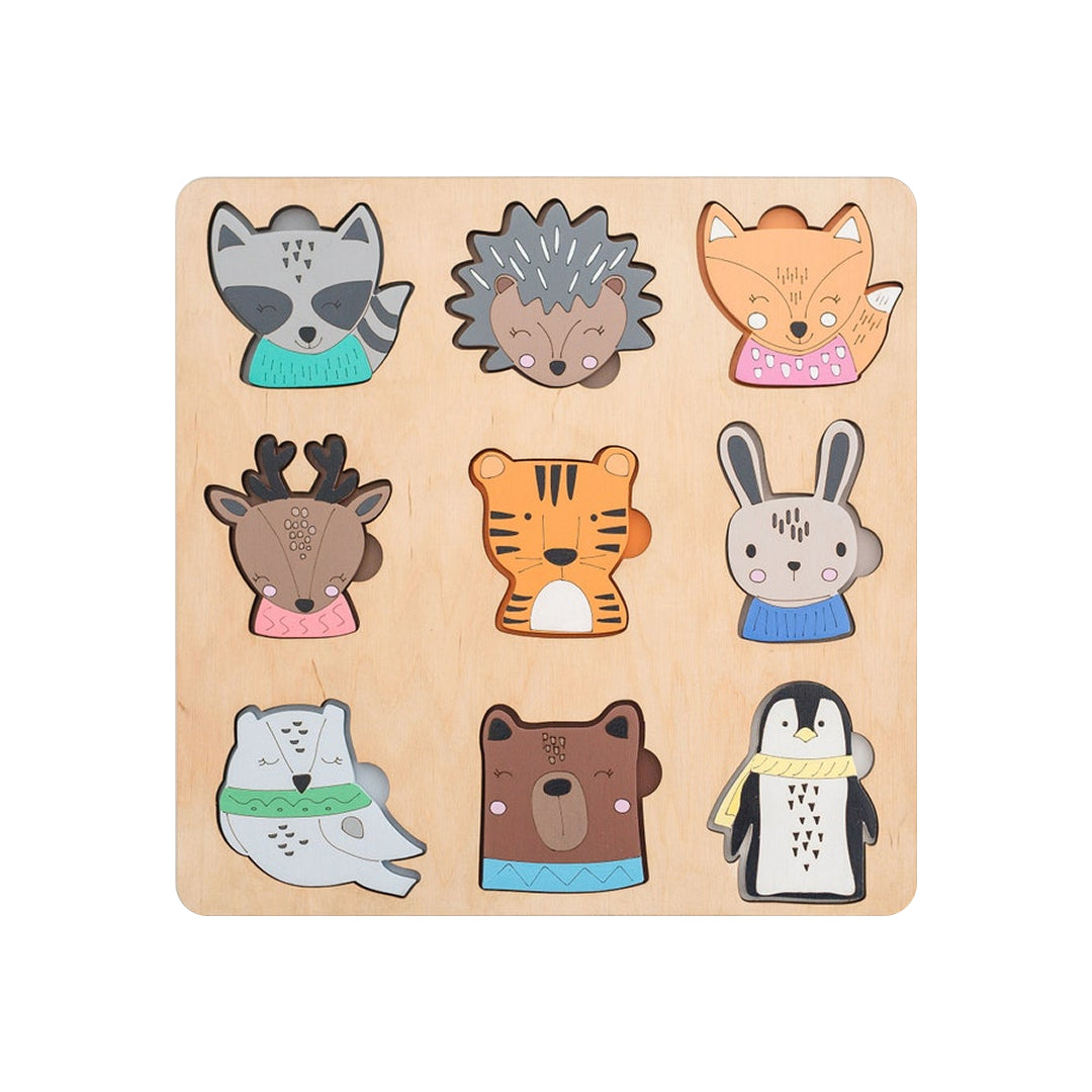 wooden animal puzzle for toddlers