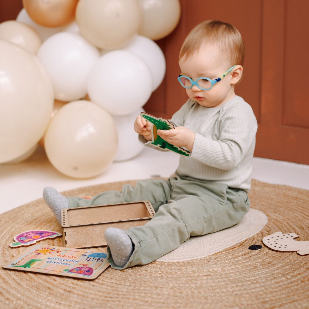 Montessori Wooden Lacing Toy for Kids