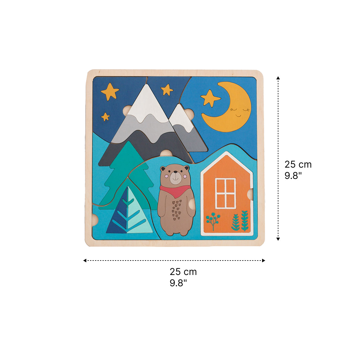 wooden bear activity puzzle