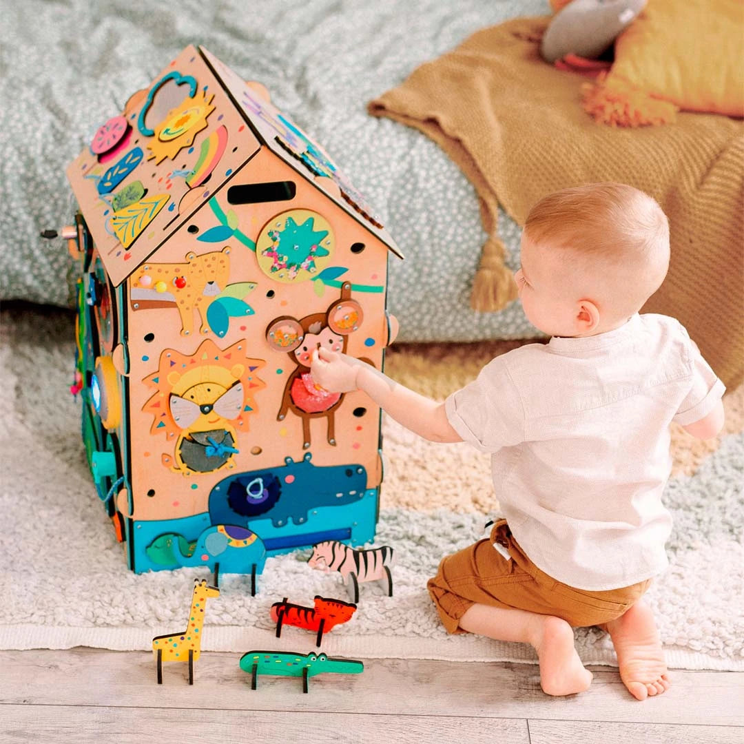 big activity cube with baby gift