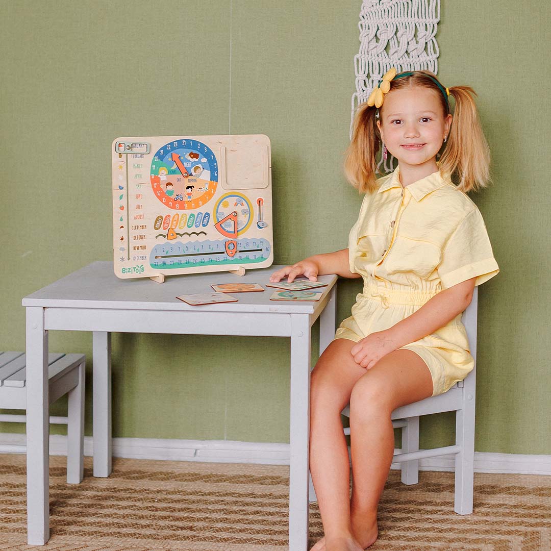 wooden calendar game for preschool learning