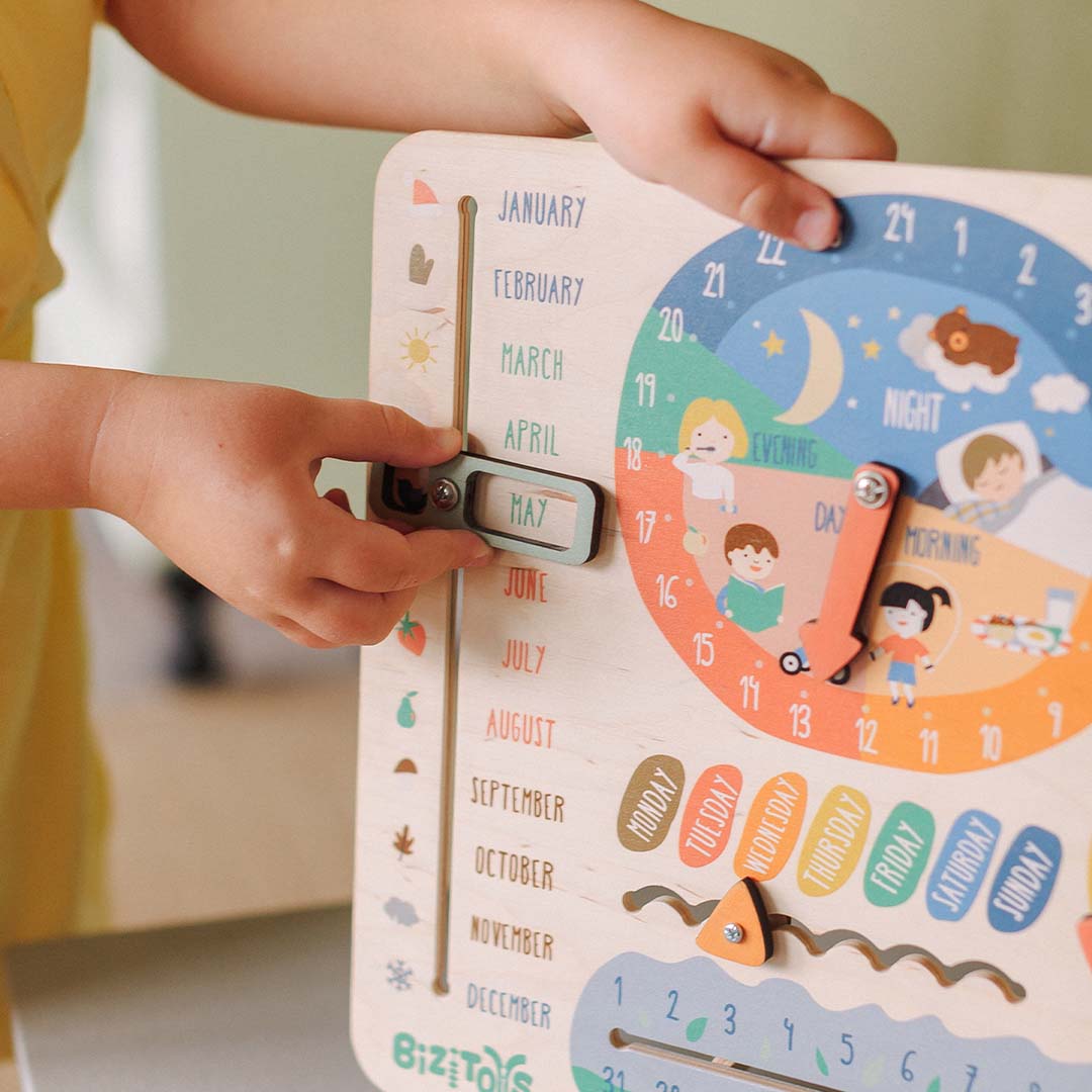 montessori-inspired calendar with real images