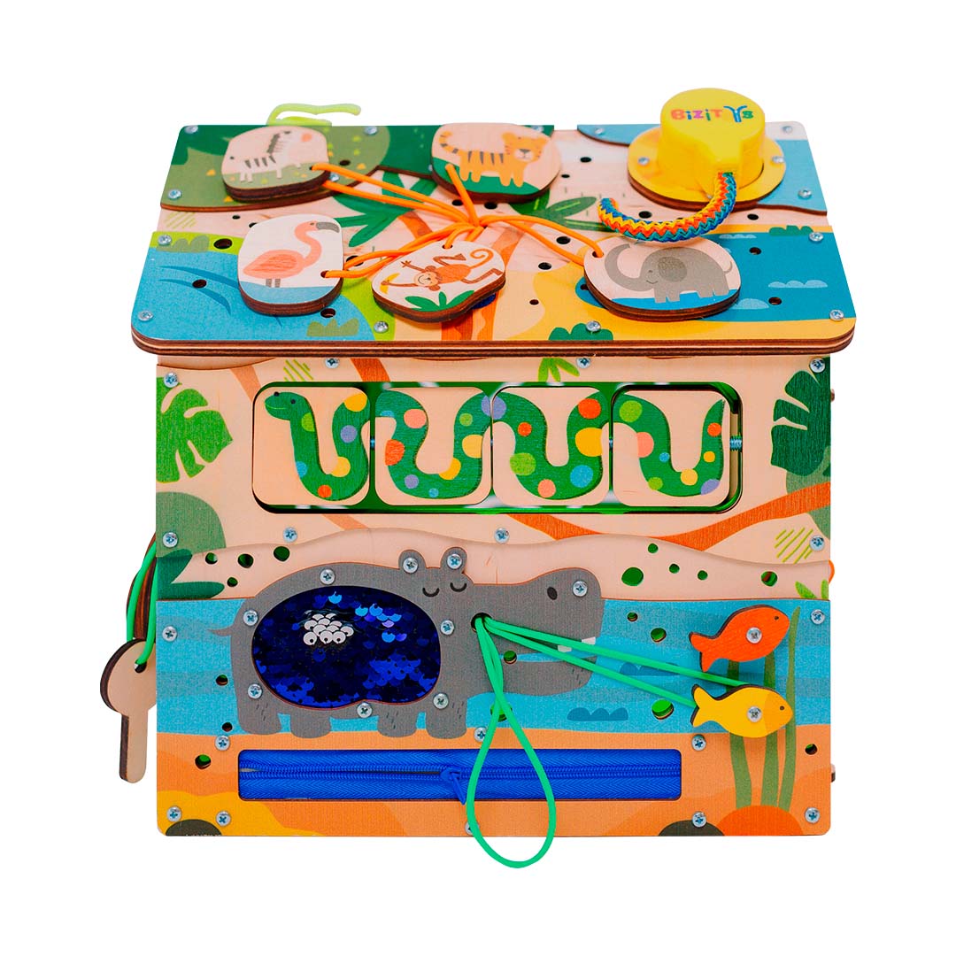 chameleon and hippo panel play cube
