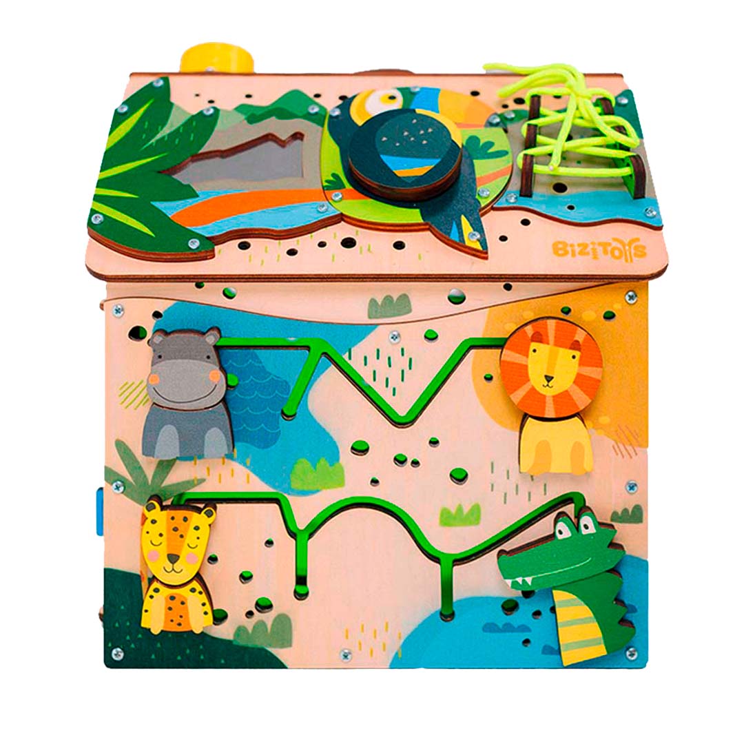 cube with shape sorting for infants