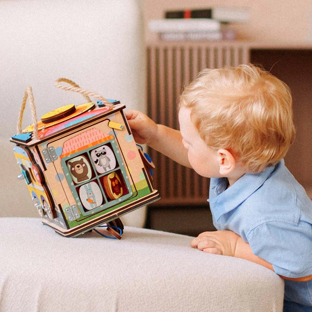 early learning wooden cube