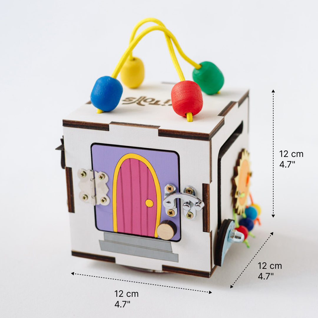 eco-friendly activity cube for toddlers