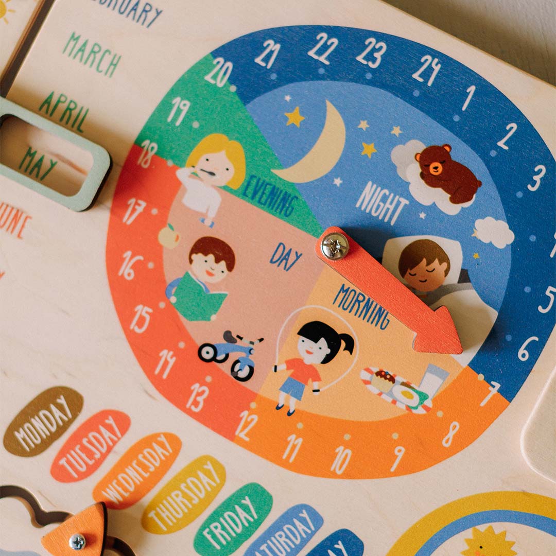 eco wooden calendar teaching routine