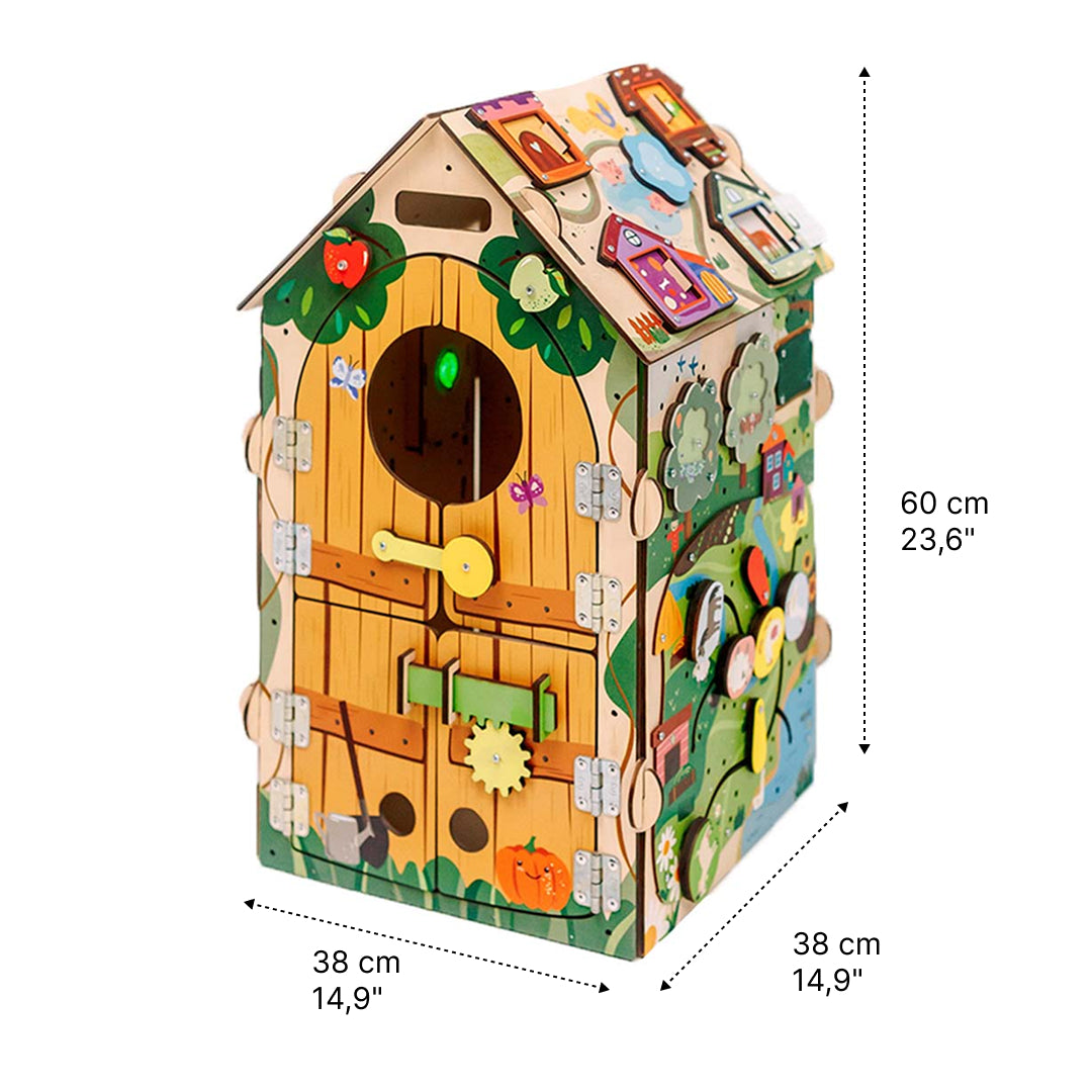 large wooden busy board farm