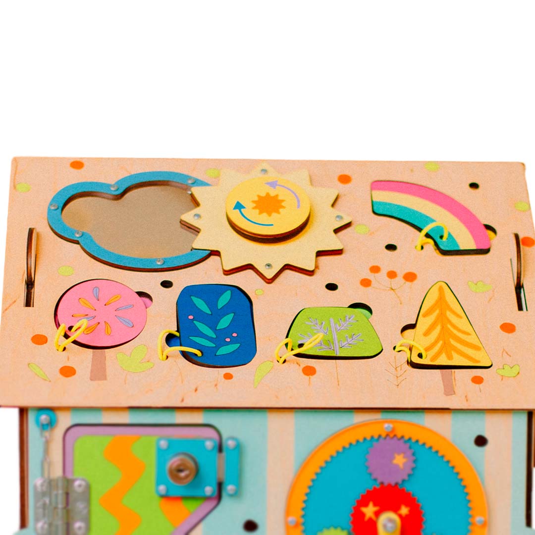 large wooden activity cube with eco wooden cube