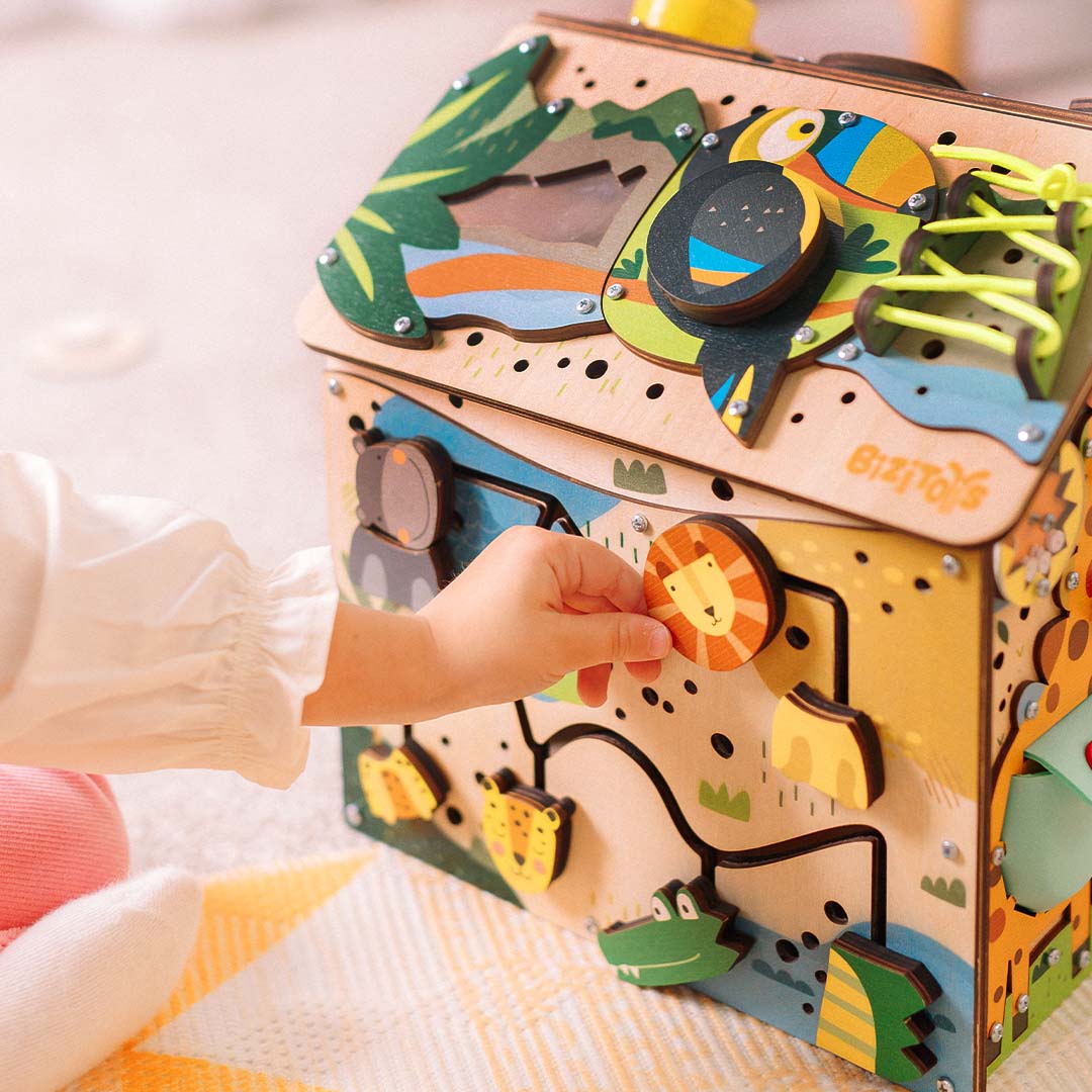 large wooden cube for 1 year old