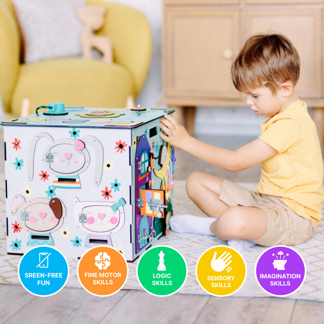 learning cube with light switch