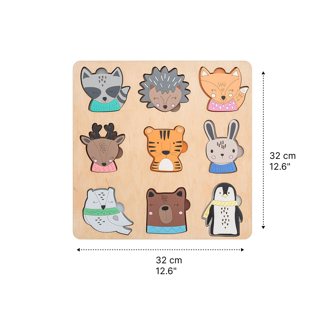 wooden puzzle with matching slots