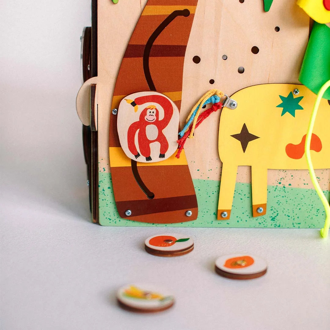 High-quality wooden Montessori busy board