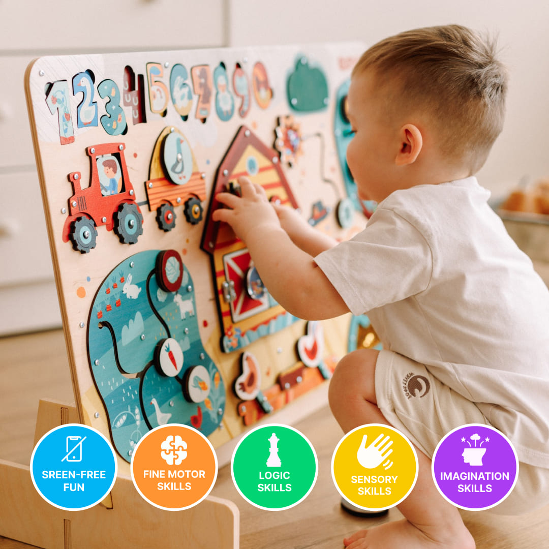 montessori farm board for toddlers