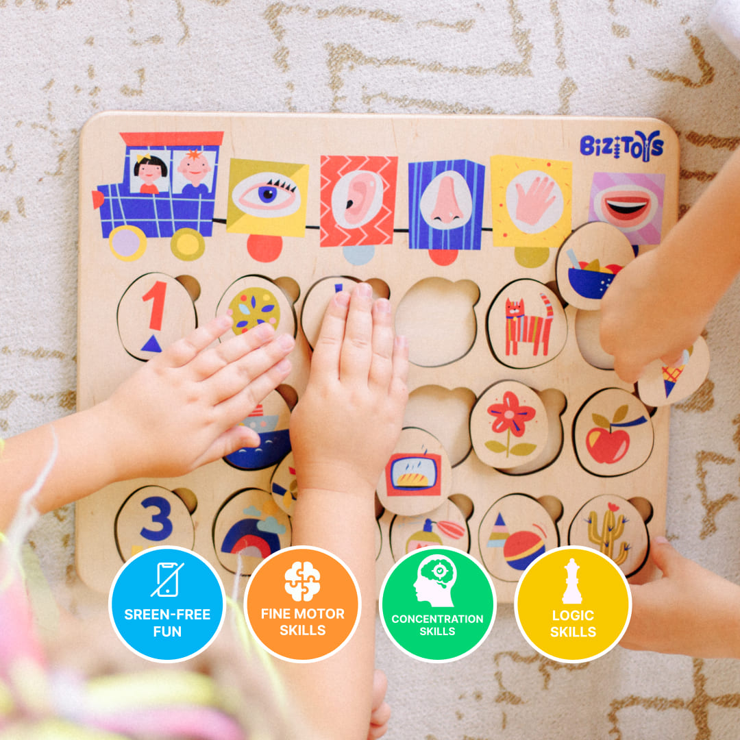 wooden preschool senses puzzle