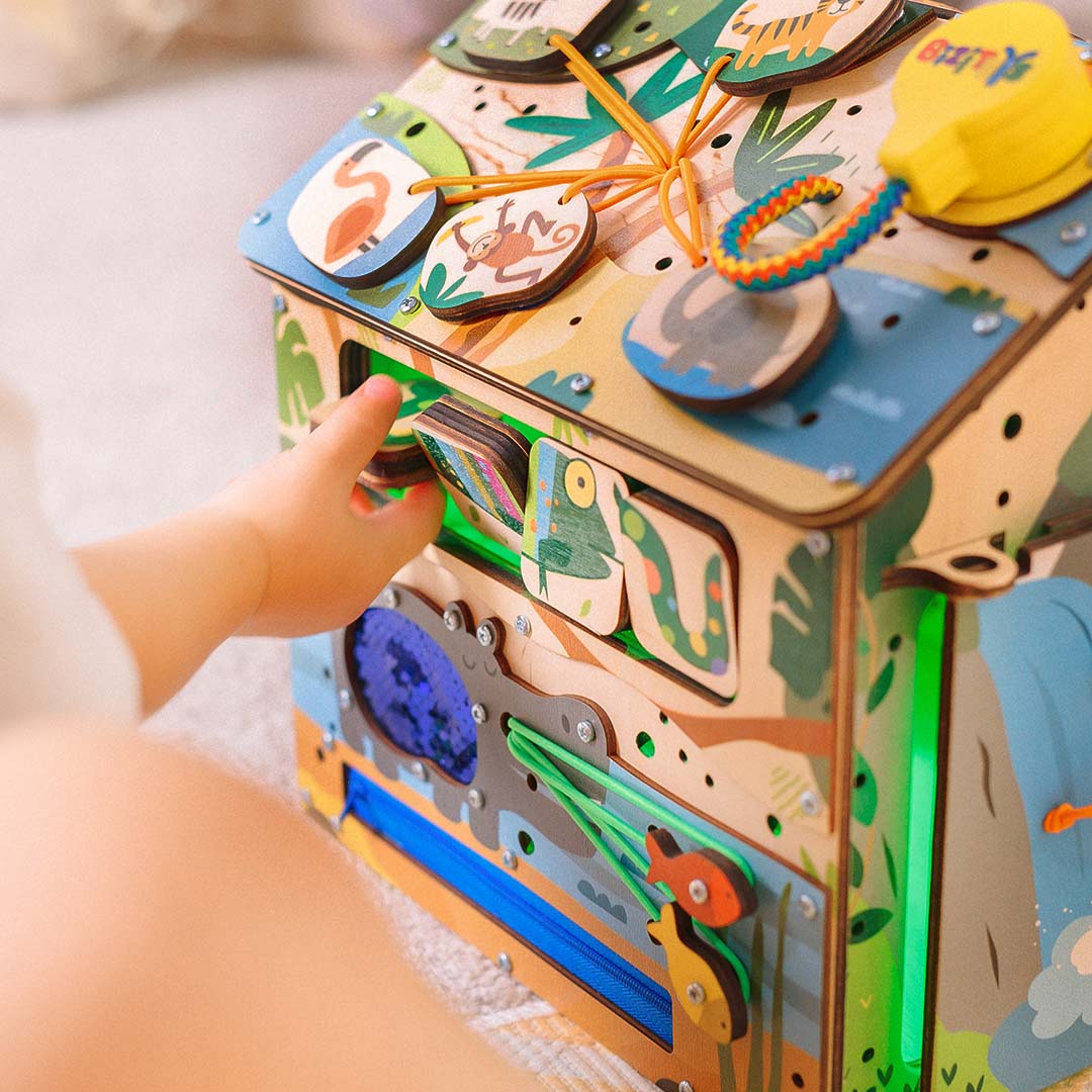 rotating animal tiles toddler toy