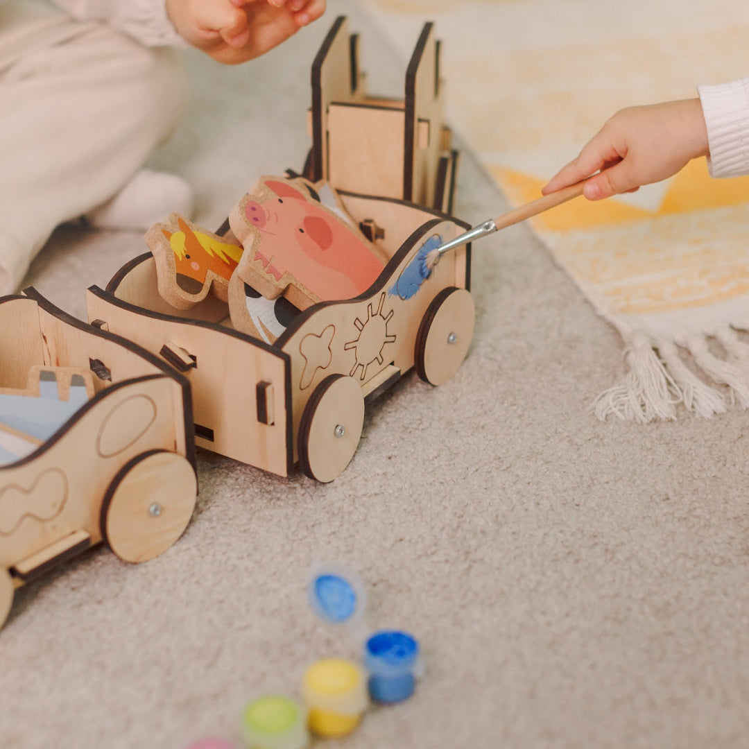 child-focused busy board for sensory development