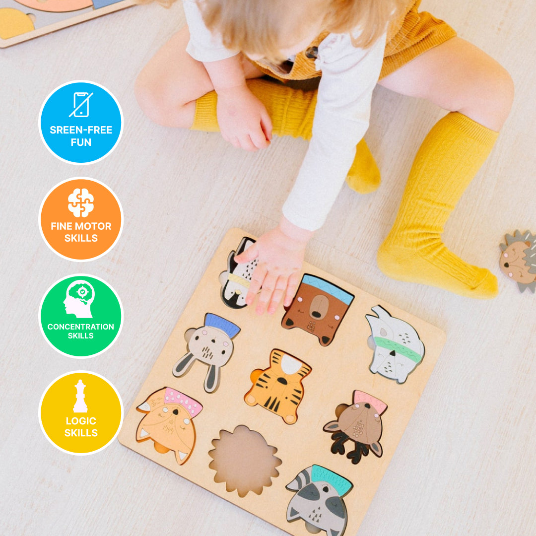 shape sorter puzzle with animals