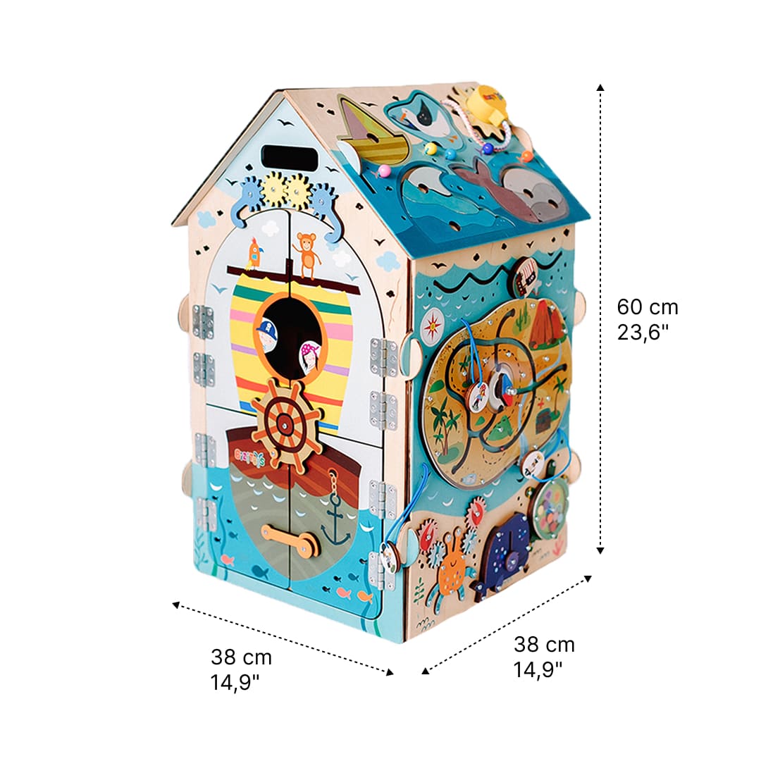 wooden pirate house toy
