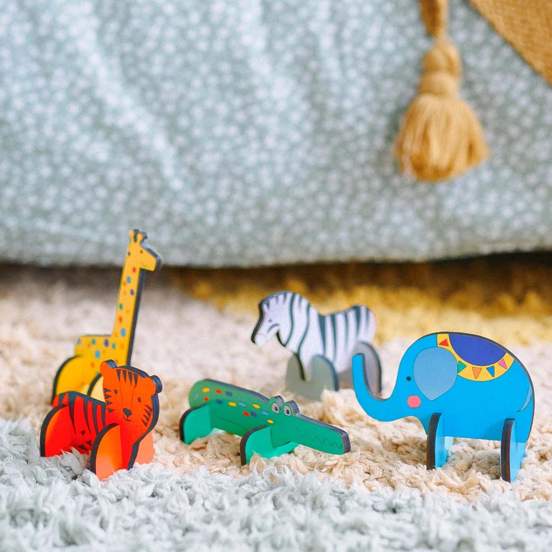 wooden zoo toy