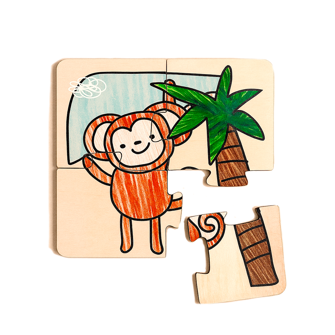 Double-sided animal puzzle