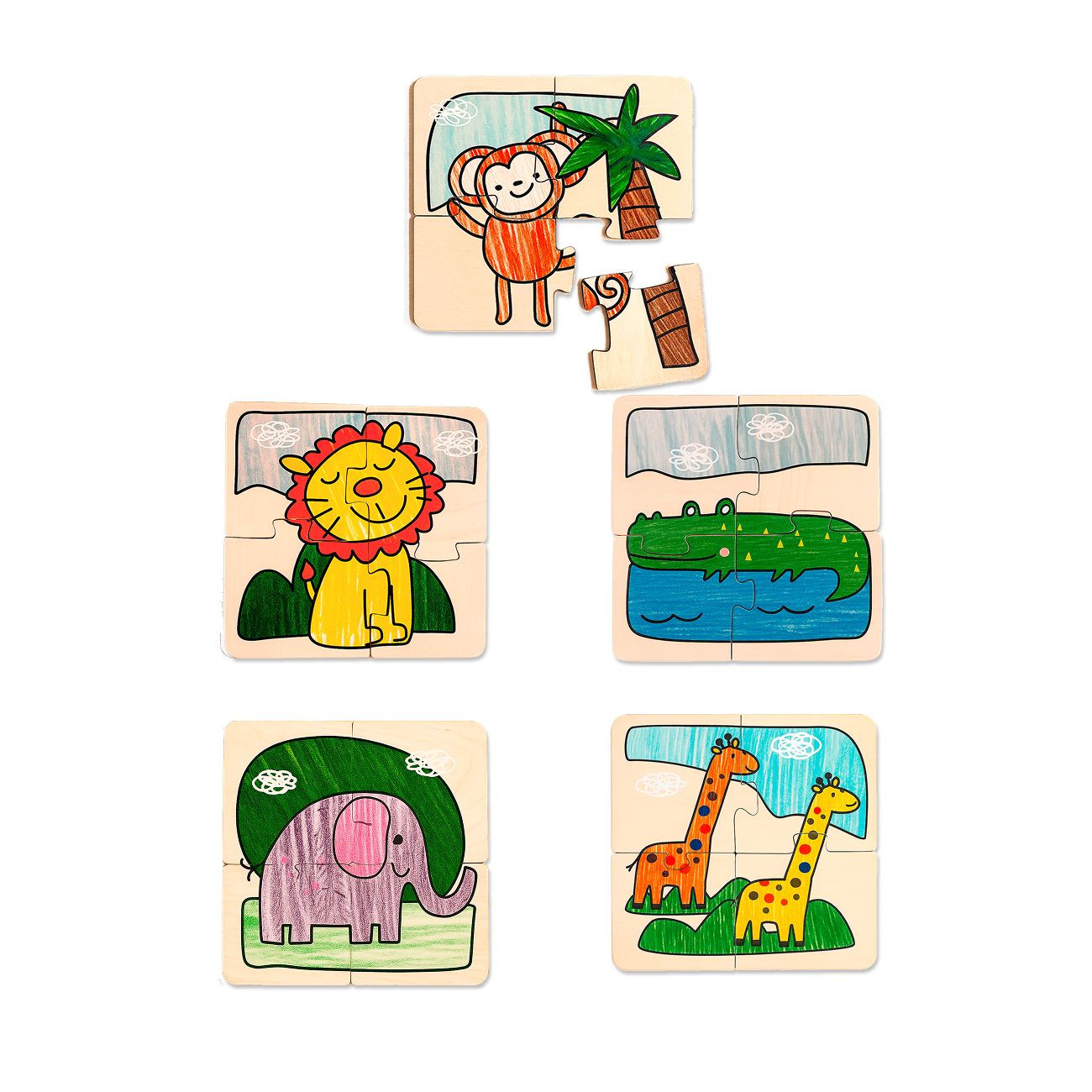 Double-sided animal puzzle