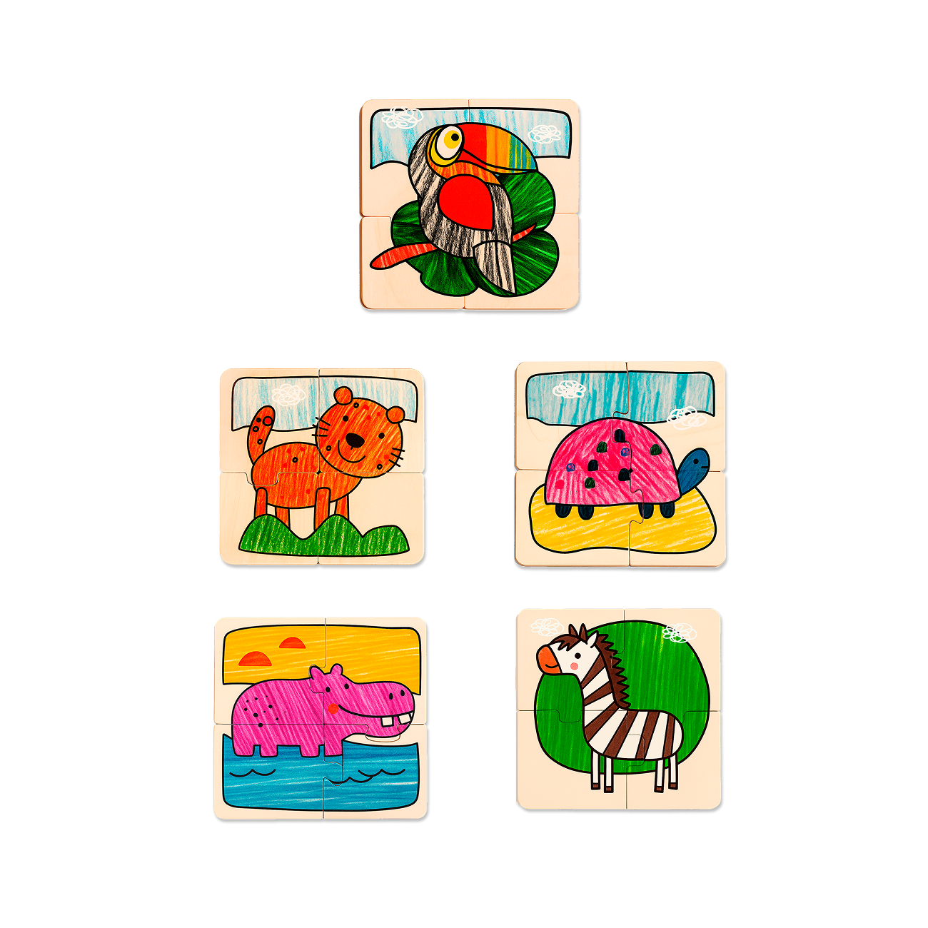 Double-sided animal puzzle
