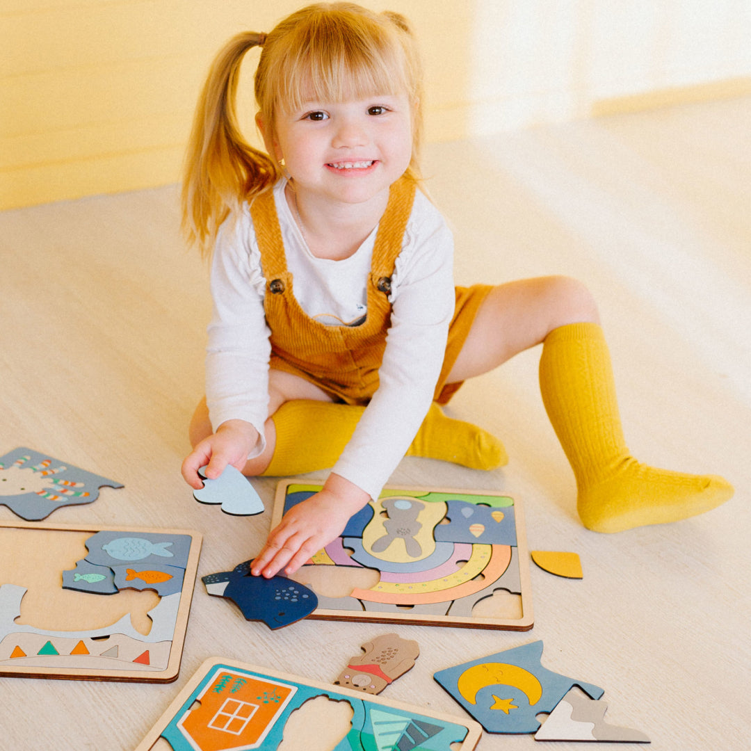 fine motor bunny puzzle for kids
