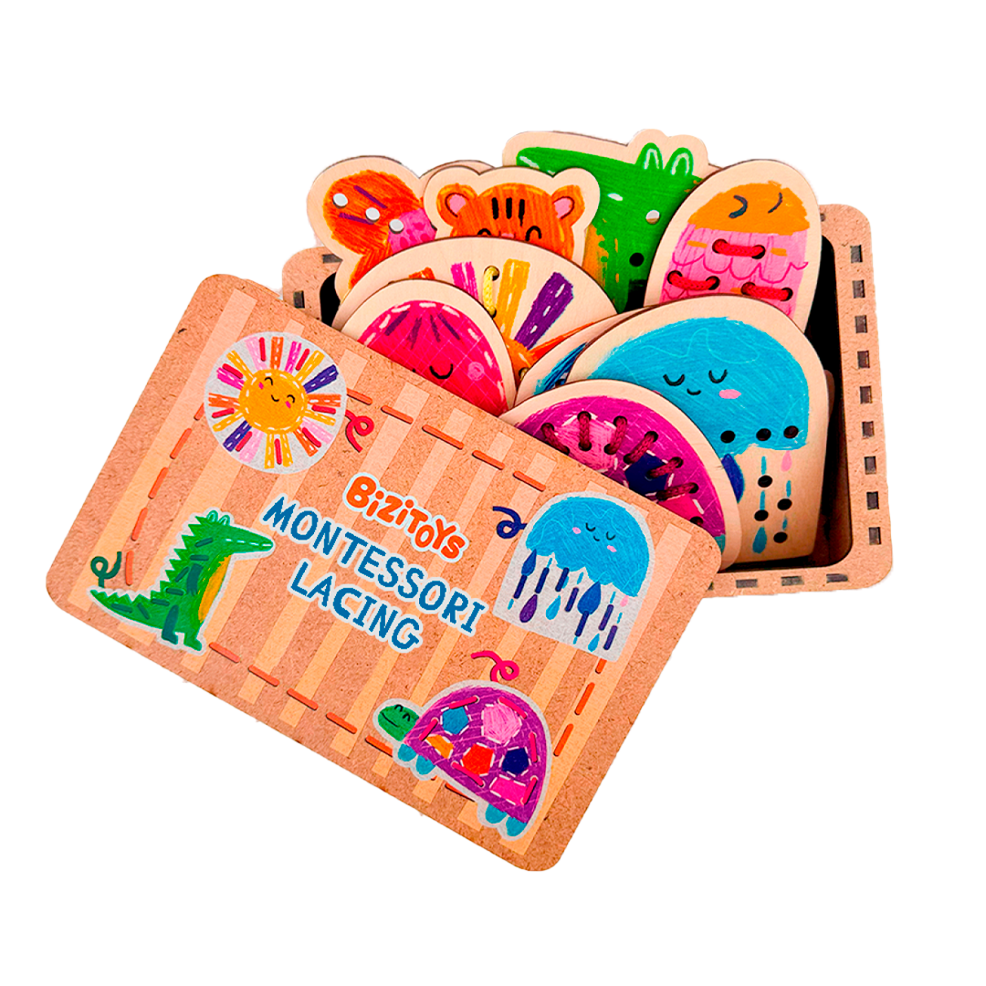 Montessori Wooden Lacing Toy for Kids